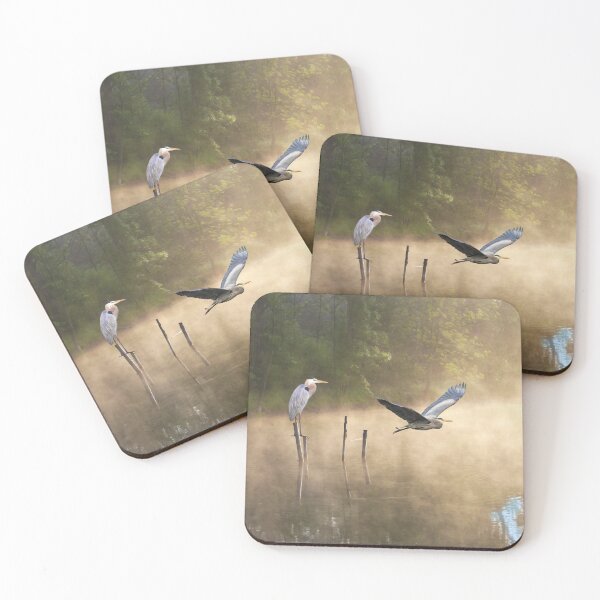 Item preview, Great Blue Herons at Morning Pond designed and sold by FineArtography.