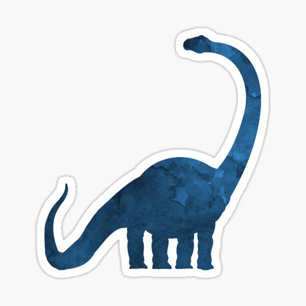 Item preview, Dinosaur - Brontosaurus - Navy Blue Silhouette designed and sold by TheJollyMarten.