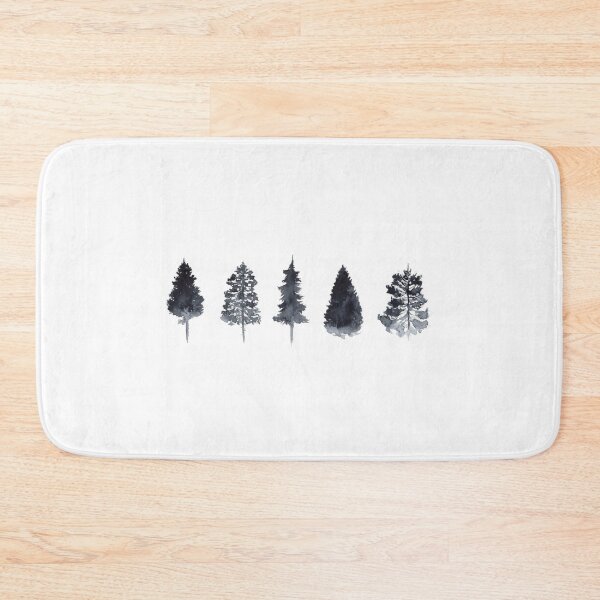Item preview, Watercolor Pine Trees designed and sold by Threeleaves.
