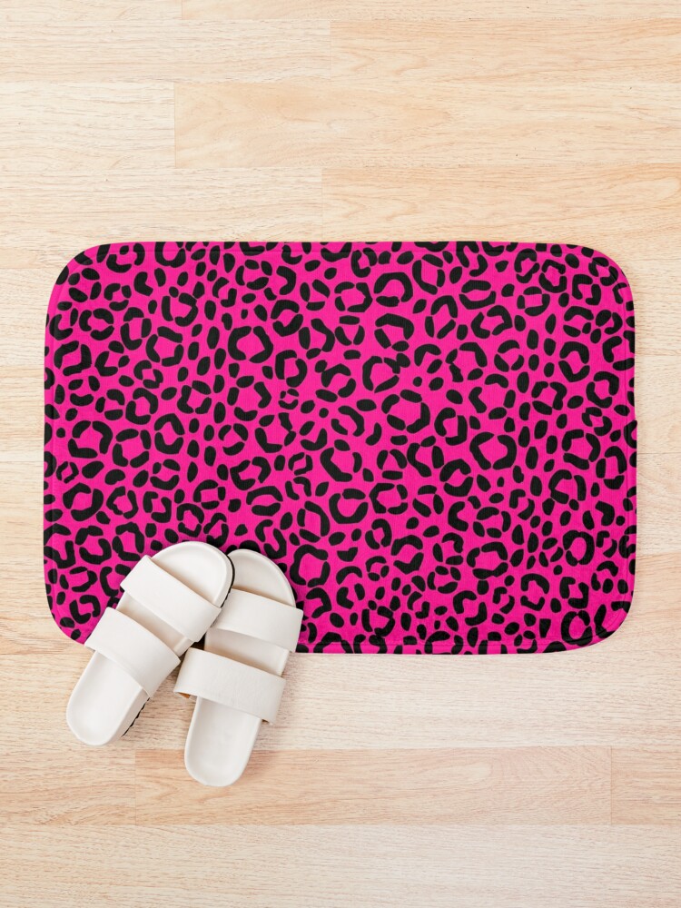 Bright Pink, Blue and Black Leopard Print | Poster