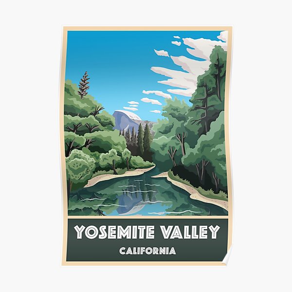 Yosemite Retro Poster Poster