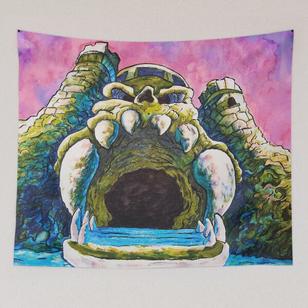 Artikelvorschau, Aquarellmalerei von Schloss Grayskull entworfen und verkauft von PatWArt.