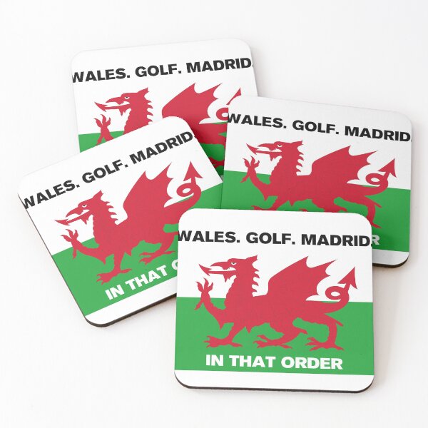 Item preview, Flag WALES GOLF MADRID IN THAT ORDER EUROCOPA 2020 designed and sold by cmachin.