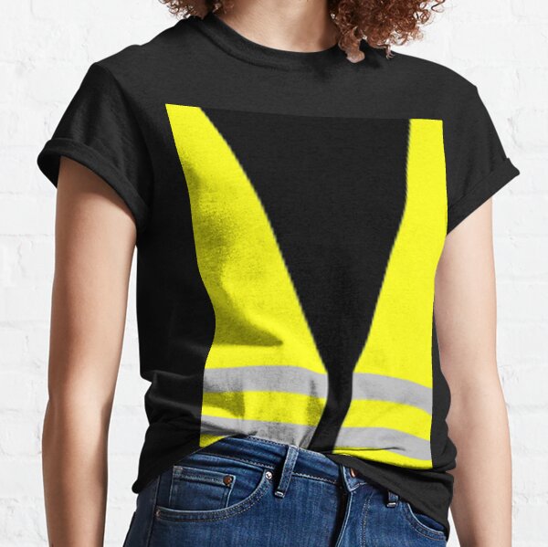#Yellow, #high-#visibility #clothing, patriotism, symbol, design, illustration, rows, striped Classic T-Shirt