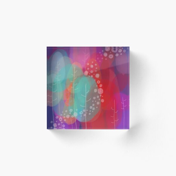 Falling Leaves Acrylic Block