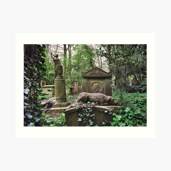 Highgate Cemetry 3 Art Print