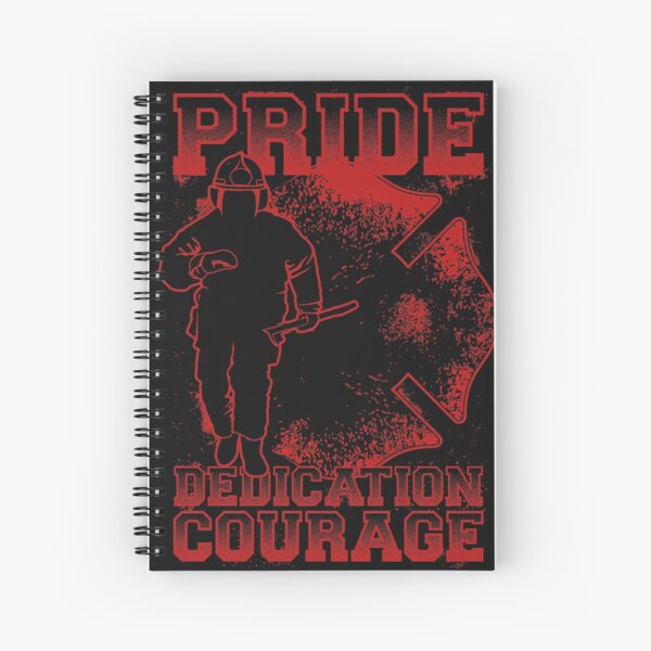 Firefighter Pride in Red Spiral Notebook
