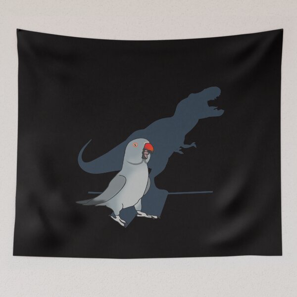 Item preview, t-rex grey alexandrine parrot designed and sold by FandomizedRose.