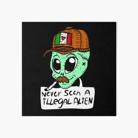 illegal alien. trump VS democrats. funny. Art Board Print