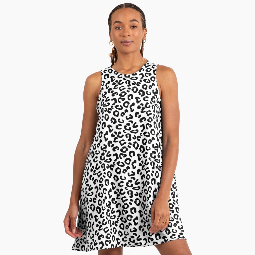 Cheetah Animal Print in Black and White " A-Line Dress for Sale by Marymarice | Redbubble Cheetah Animal Print in Black and White " A-Line Dress for Sale by Marymarice | Redbubble