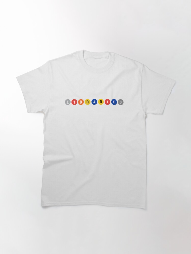 Thumbnail 2 of 7, Classic T-Shirt, All Aboard the Library Train! designed and sold by EveryLibrary.