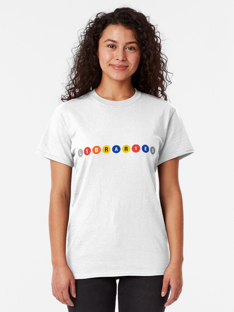 Alternate view of All Aboard the Library Train! Classic T-Shirt