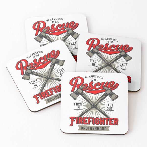 Firefighter Brotherhood Coasters (Set of 4)