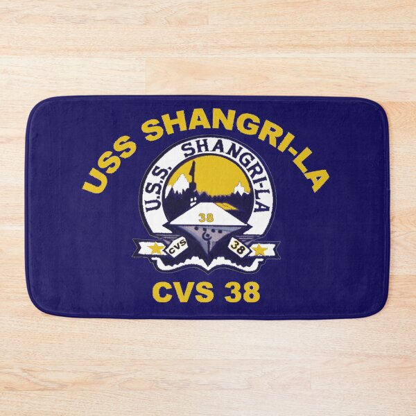 Artikelvorschau, Wappen der USS Shangri-La (CV / CVA / CVS-38) für dunkle Farben entworfen und verkauft von Nikki SpaceStuffPlus.