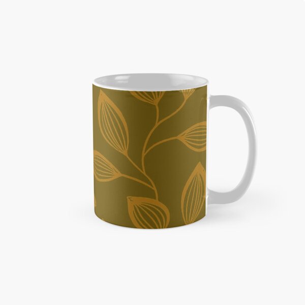 Item preview, Climbing Vine Leaves In Burned Orange On Brown designed and sold by taiche.