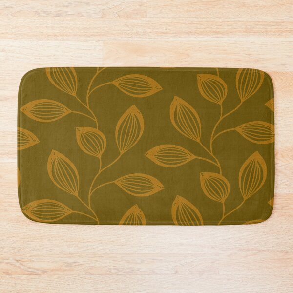 Item preview, Climbing Vine Leaves In Burned Orange On Brown designed and sold by taiche.