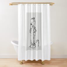tiger the hobbes Shower Curtain