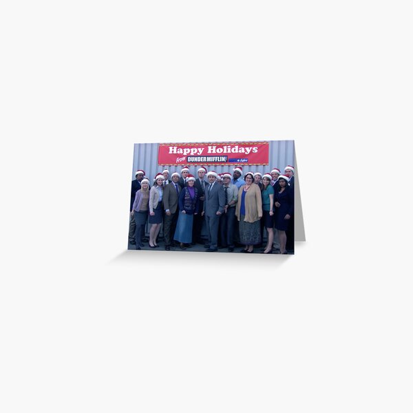 The US Office Christmas Card - Happy Holidays from Dunder Mifflin! Greeting Card