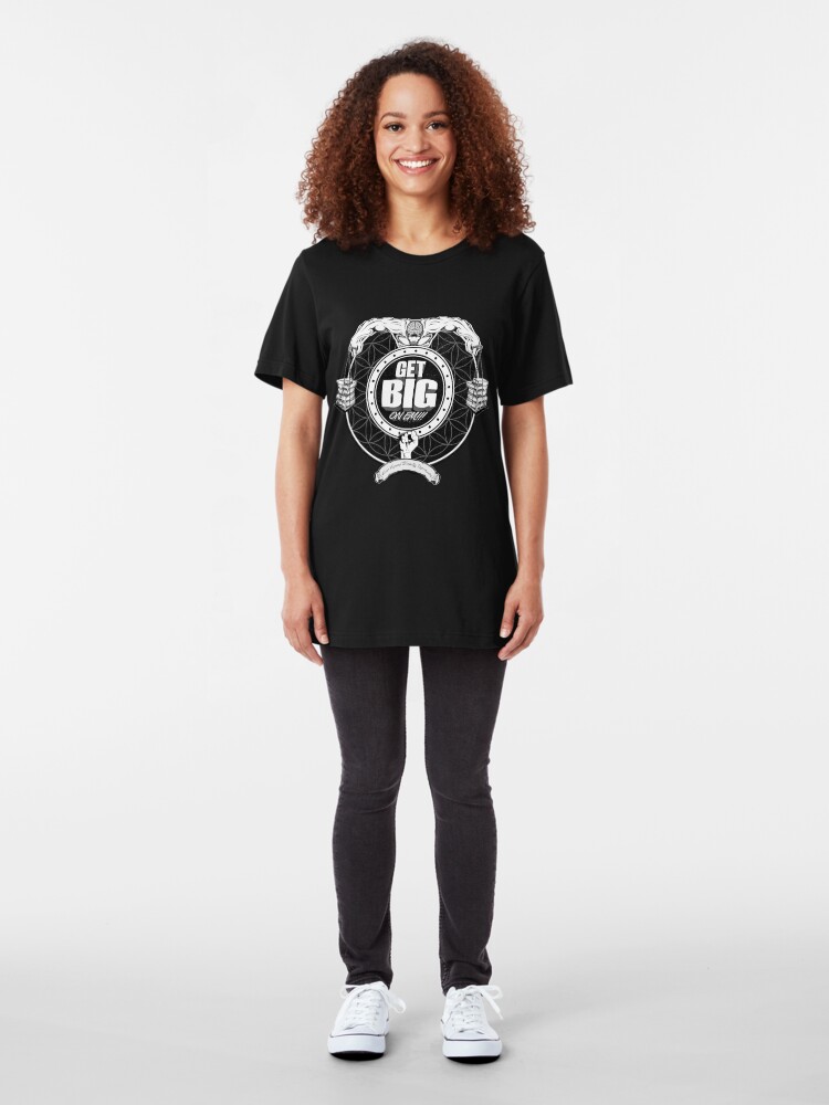 Alternate view of Get Big On 'Em!!! - BLACK Slim Fit T-Shirt