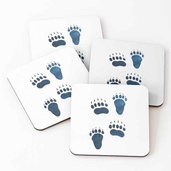 Item preview, Bear Pawprints - Navy Blue designed and sold by TheJollyMarten.
