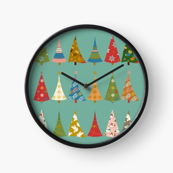 Christmas Trees Clock