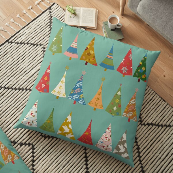 Christmas Trees Floor Pillow
