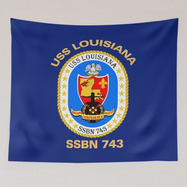 Item preview, USS Louisiana (SSBN-743) Crest for Dark Colors designed and sold by Nikki SpaceStuffPlus.