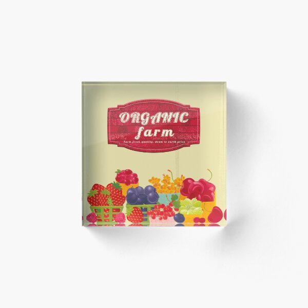 Organic Farm Acrylic Block