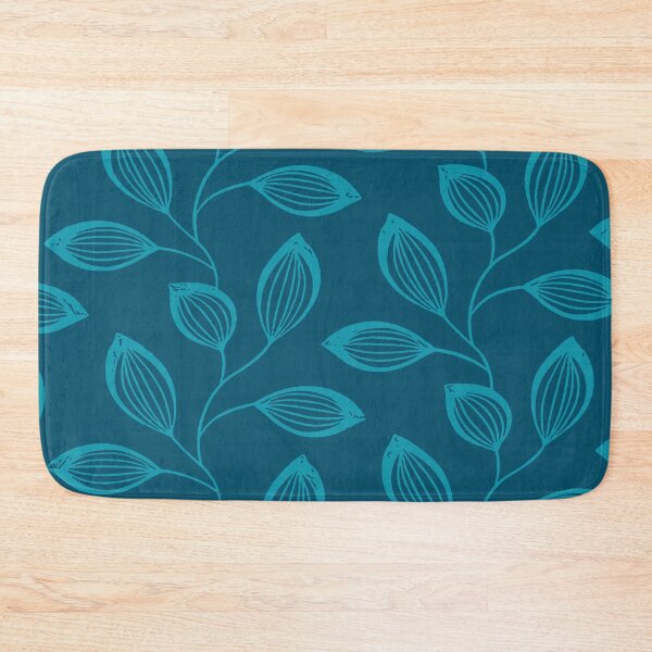 Item preview, Climbing Vine Leaves In Teal on Ultramarine designed and sold by taiche.