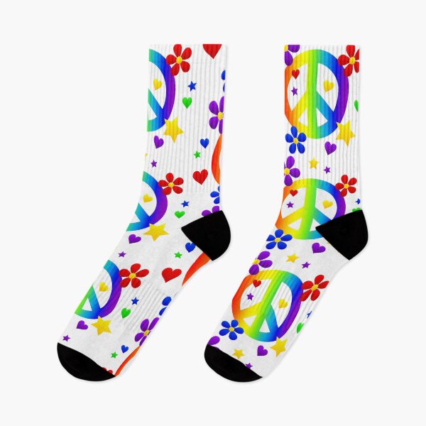 Item preview, Multicolored Floral Peace Sign  designed and sold by cindyfordyce.