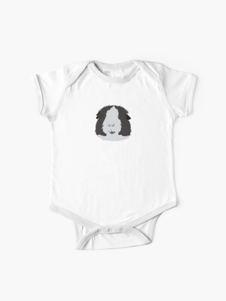 Body Para Bebe Conejillo De Indias En Blanco Y Negro De Kcpetportraits Redbubble