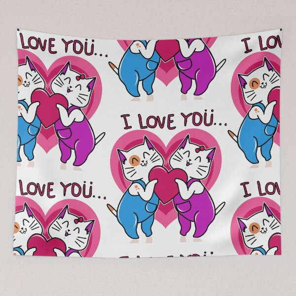 Item preview, I love you cats designed and sold by PickCreation.
