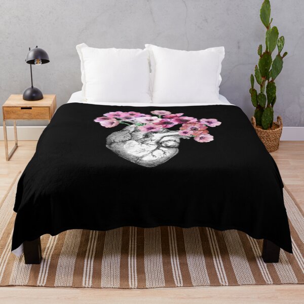 Item preview, heart, human, anatomy, pink flowers designed and sold by Collagedream.