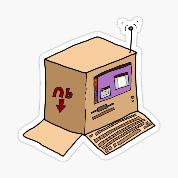 High tech computer Sticker