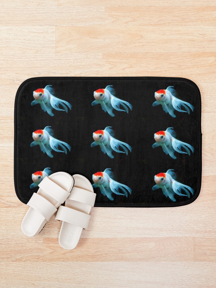 "White Goldfish" Bath Mat by WaterGardens Redbubble