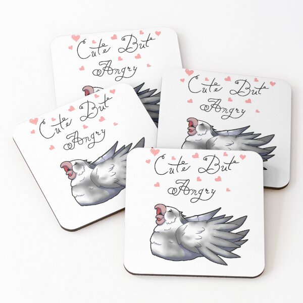 Item preview, Cute But Angry (White and grey tiel) designed and sold by Adastumae.