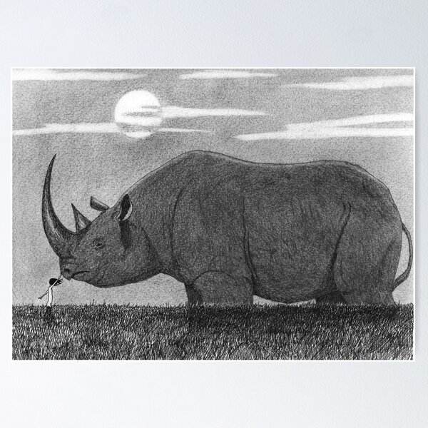 Steadfast - Sophia with Rhinoceros Poster