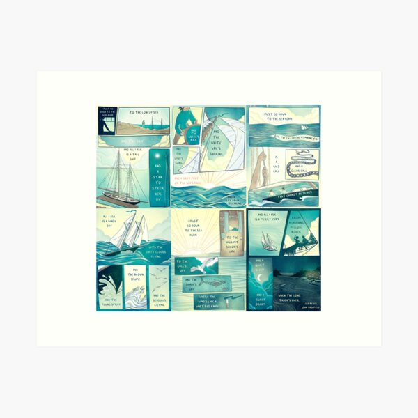 Item preview, Sea Fever - Horizontal/Without White Space designed and sold by charminglysam.