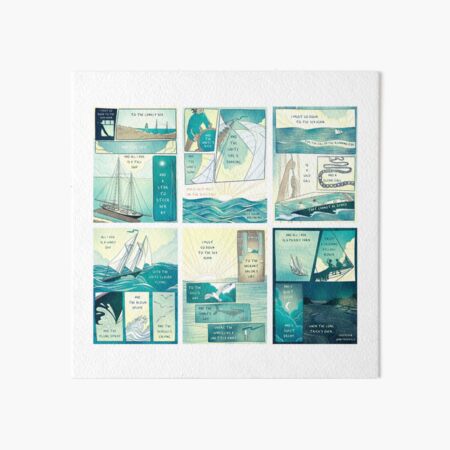 Sea Fever - Horizontal/With White Space Art Board Print