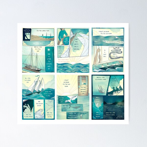 Item preview, Sea Fever - Horizontal/With White Space designed and sold by charminglysam.