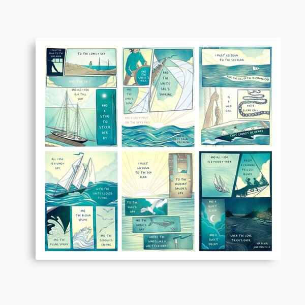 Item preview, Sea Fever - Horizontal/With White Space designed and sold by charminglysam.