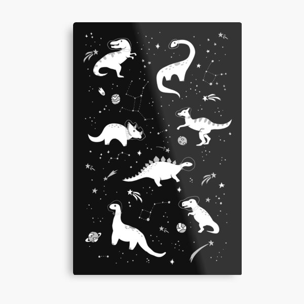 Space Dinosaurs Metal Print