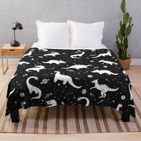 Space Dinosaurs Throw Blanket