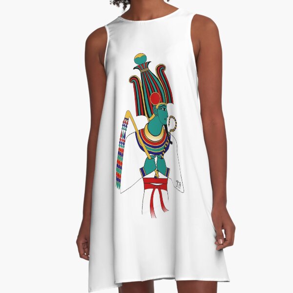 OSIRIS I Ägypten Gottheit A-Linien Kleid