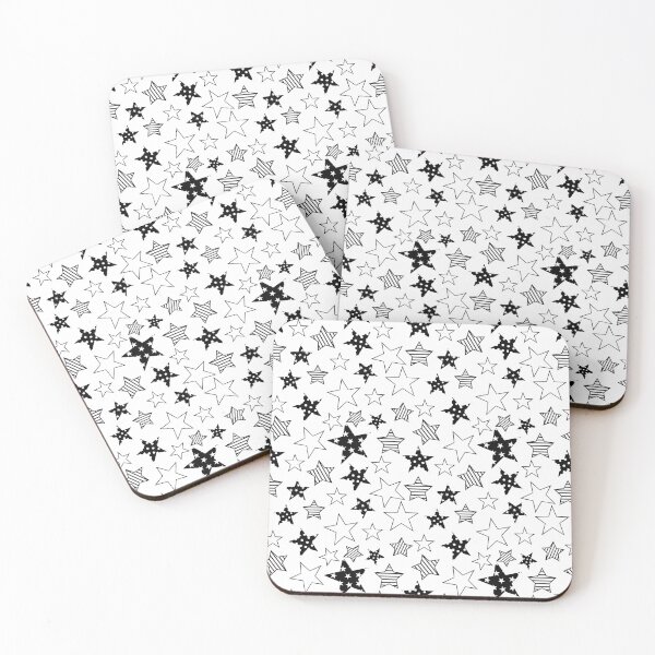 Item preview, Stars and Stripes Black and White Repeat Pattern designed and sold by Kova  Rose.