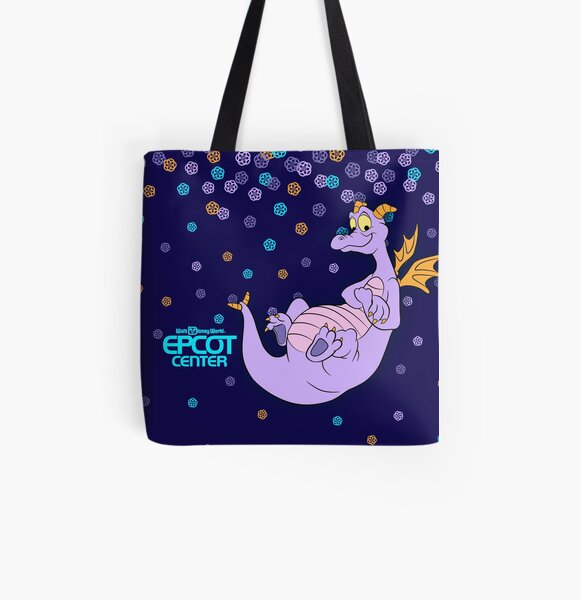 EPCOT CENTER Confetti Figment All Over Print Tote Bag