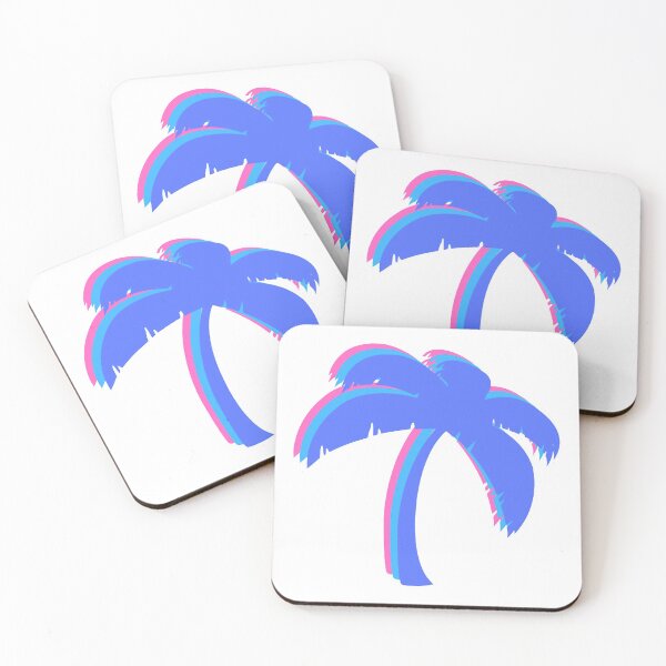 Item preview, blue and pink palm tree designed and sold by nxtleveldesign.