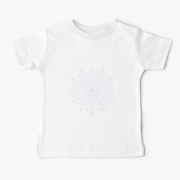 graph paper of polar coordinates, #graph #paper #polar #coordinates #GraphPaper #PolarCoordinates Baby T-Shirt