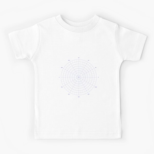 graph paper of polar coordinates, #graph #paper #polar #coordinates #GraphPaper #PolarCoordinates Kids T-Shirt