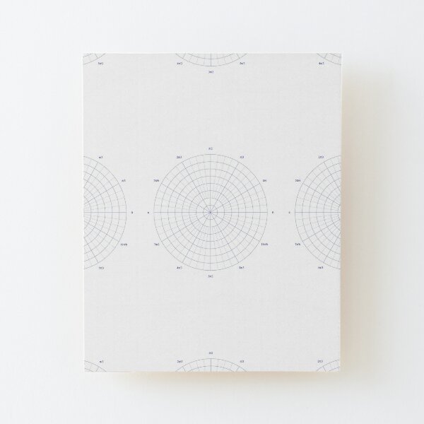 graph paper of polar coordinates, #graph #paper #polar #coordinates #GraphPaper #PolarCoordinates Wood Mounted Print